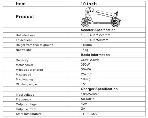 JIVR Electric Scooter Plus Silver - Specification