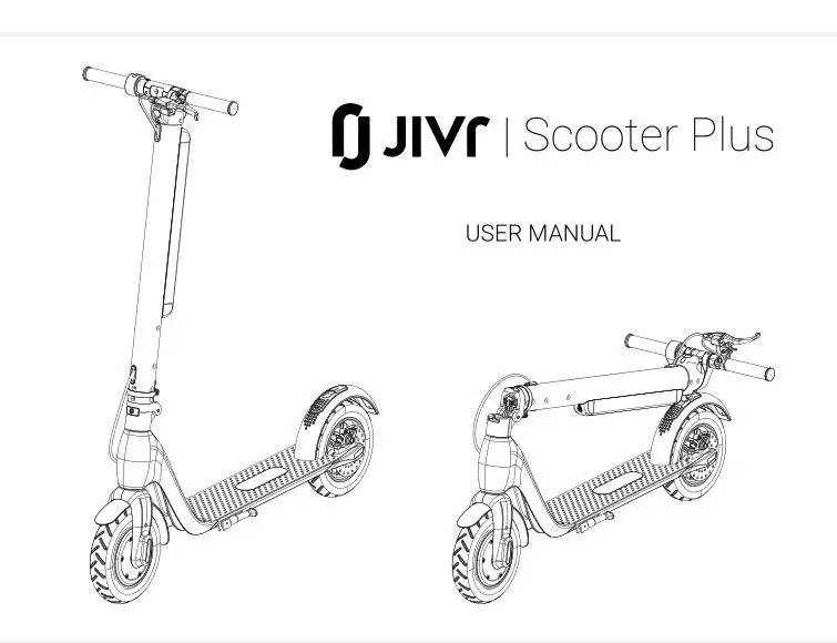 JIVR Electric Scooter Plus Silver User Manual