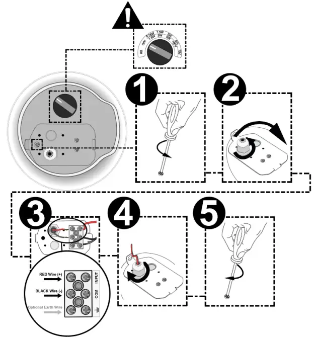 Power Dynamics 952 528 CSF Series Ceiling Speaker I - CONNECTION