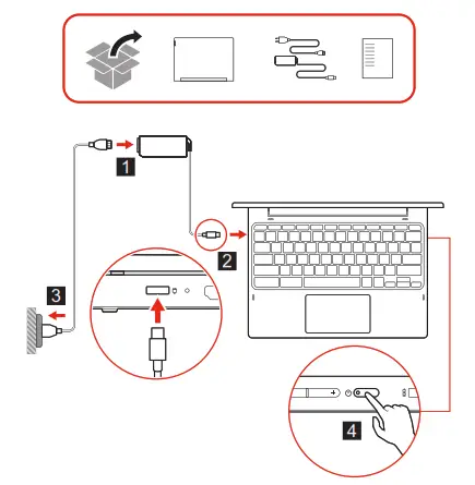 Lenovo IdeaPad Flex 3 Chromebook Laptop - power