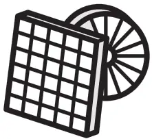 AEG DPB3631S Cooker Hood - Charcoal filter