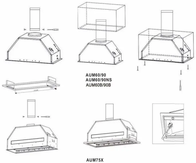 Fixing to the ceiling cabinet