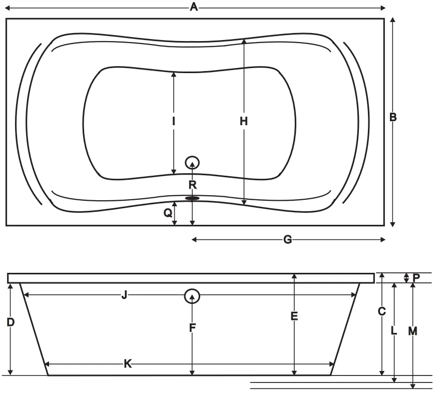 MTI S133 Jasmine 2 Drop In and Undermount Soaking Tubs - fig1