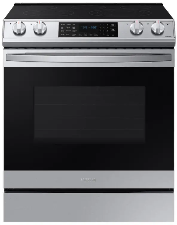 SAMSUNG NE63T8511SS Front Control Slide In Electric Range with Air Fry