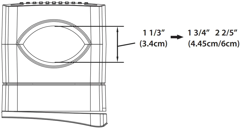 Mounting hole dimension