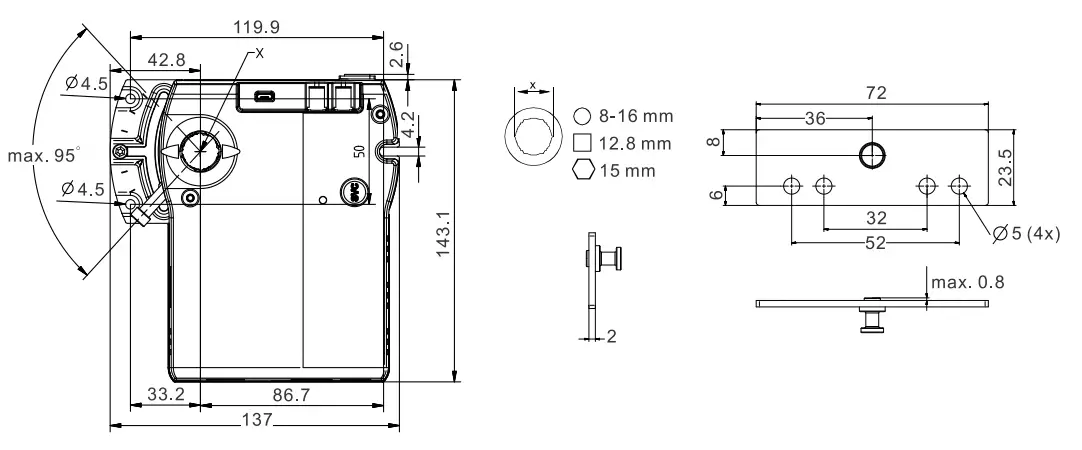 SIEMENS DXR1.M09PDZ-112 DXR1 Series Combination of Room Automation Station and Actuator-fig8