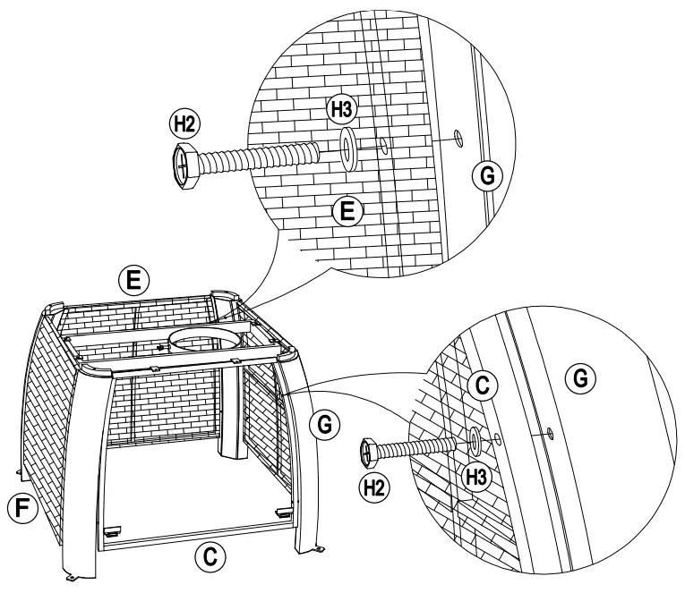 SUNJOY GROUP A302006410 Outdoor 38-Inch Brown Wicker Propane Gas Fire Pit Table - Fig 25