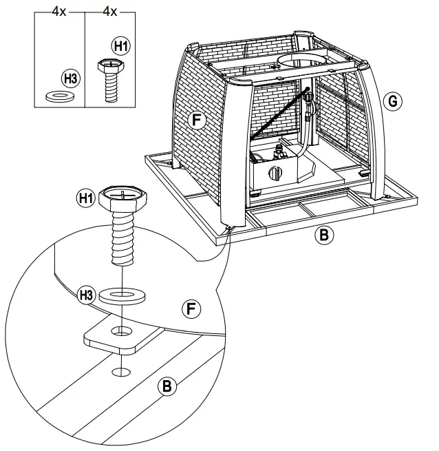 SUNJOY GROUP A302006410 Outdoor 38-Inch Brown Wicker Propane Gas Fire Pit Table - Fig 28