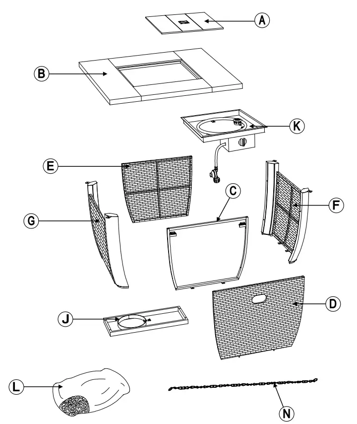 SUNJOY GROUP A302006410 Outdoor 38-Inch Brown Wicker Propane Gas Fire Pit Table - Fig 4