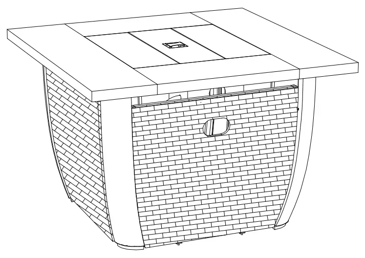 SUNJOY GROUP A302006410 Outdoor 38-Inch Brown Wicker Propane Gas Fire Pit Table