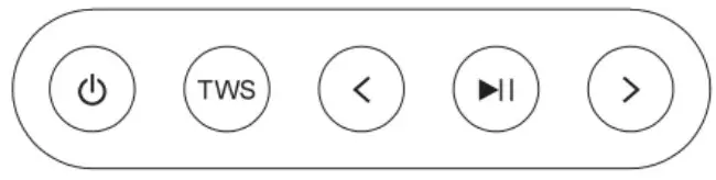AUDMIC INDUSTRIAL TS008 Bookshelf Wireless Speaker - Control Pannel