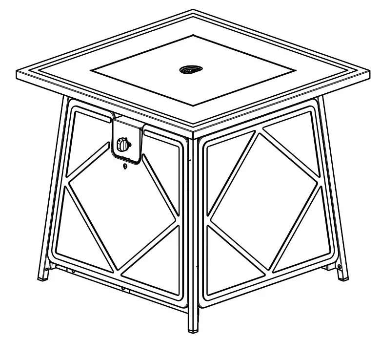 GARDEN 28 in Gas Fire Pit -