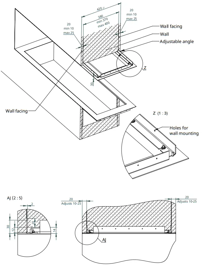 neverdark С2 H TRD Thermobox Room Divider - Dimensions2