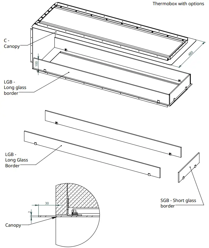 neverdark С2 H TRD Thermobox Room Divider - Options