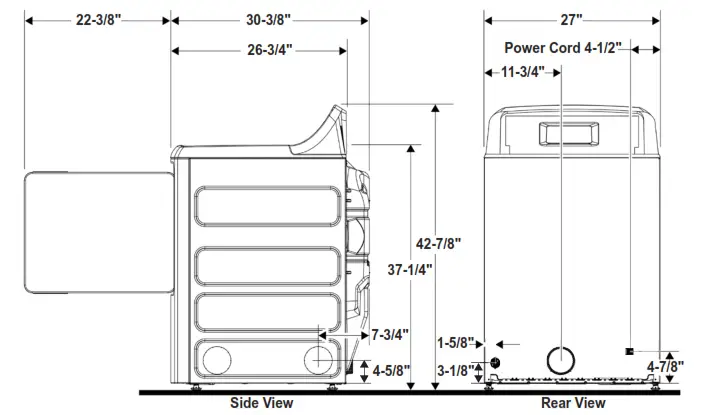 GE Appliances VTD56GASVWB 7 4 cu ft Capacity Gas Dryer with Sensor Dry
