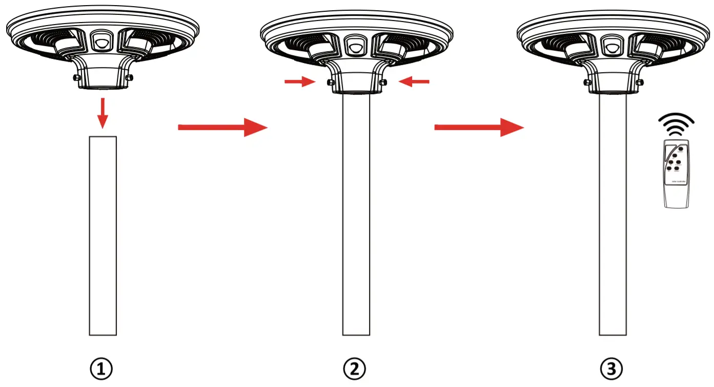 V-TAC Solar Garden Light - DIAGRAM