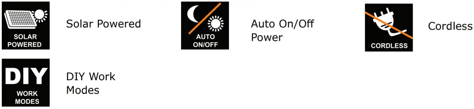 V-TAC Solar Garden Light - FEATURES