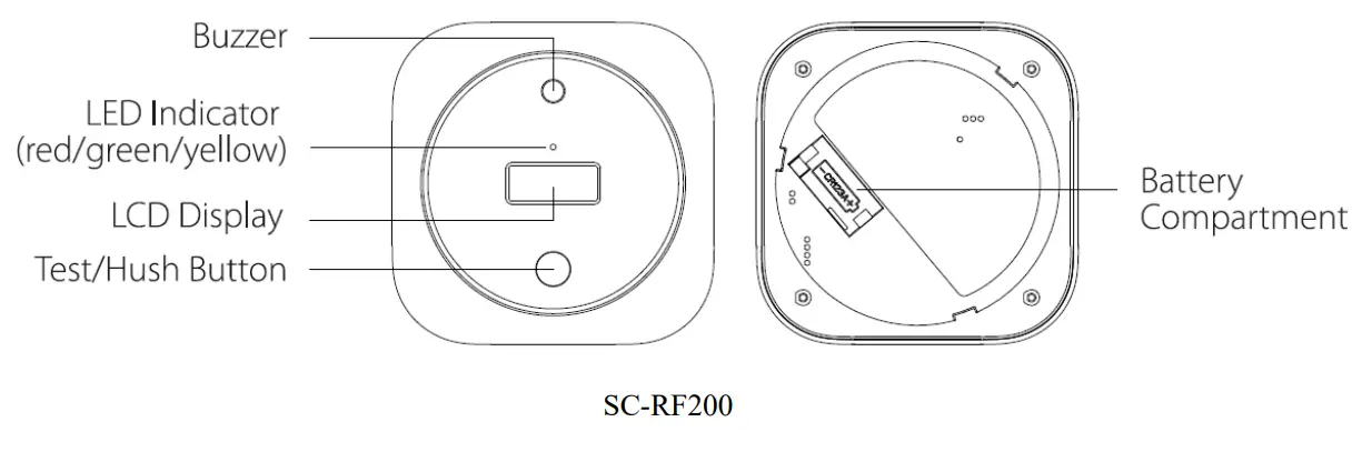 AEGISLINK SC RF200 Wireless Interlinked Combination Smoke and Carbon Monoxide Alarm-