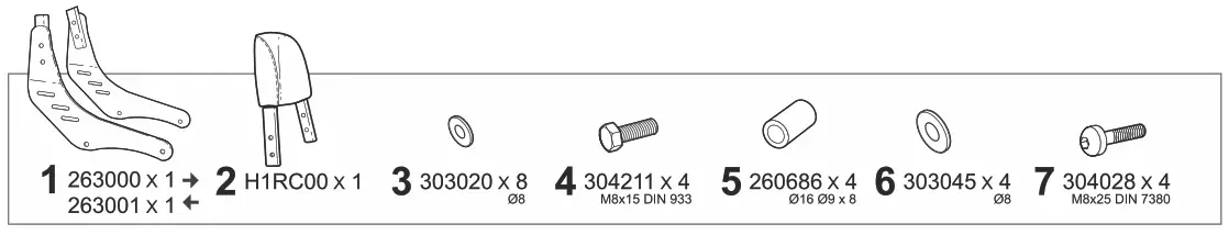 SHAD H0RB11SN Backrest and Fitting Kit - Figure 1