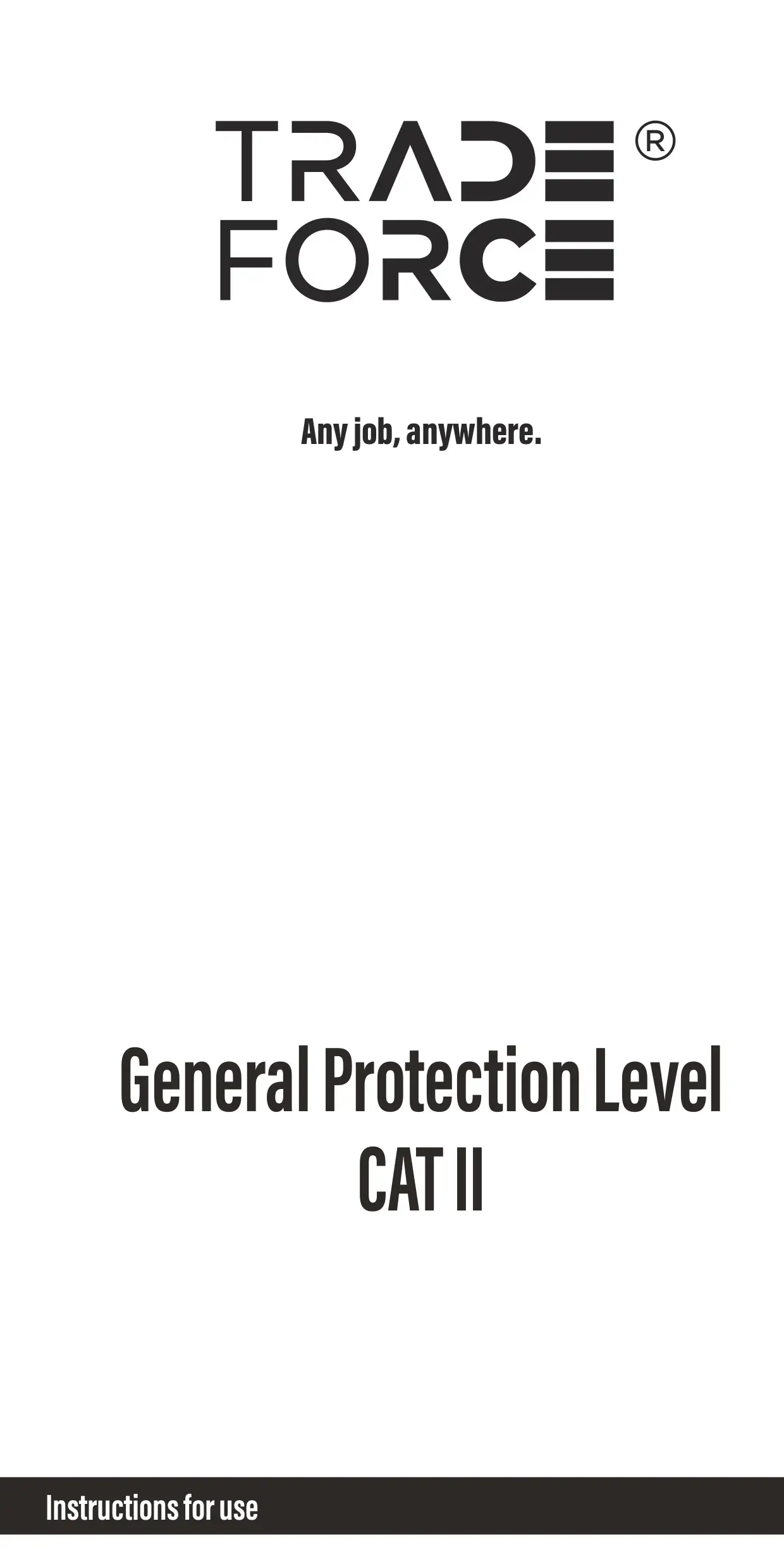 TRADE FORCE TF Glove Instruction Manual