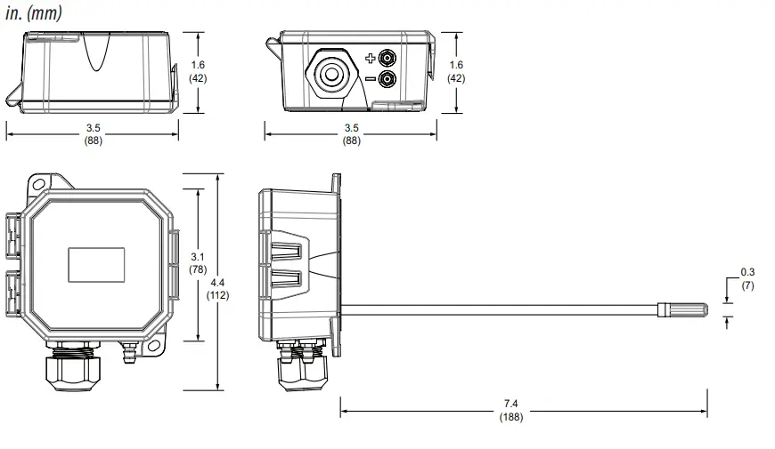VERIS PX3 Series Dry Differential Pressure Sensor - fig