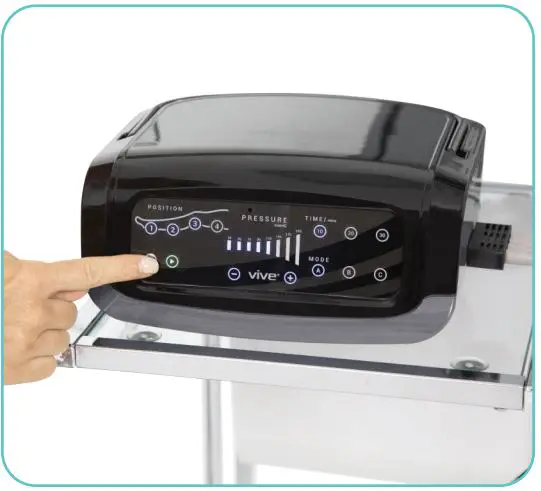 VIVE LEG Compression System User Guide - Press the Power button