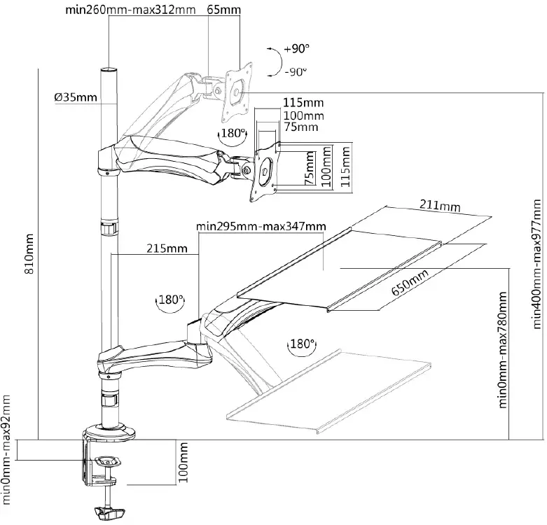 Newstar-FPMA-D500KEYB-Monitor-Mount-FIG-1