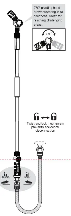 EDEN GARDEN PRO Metal 4-Pattern Turbo Extension Watering Wand (5)
