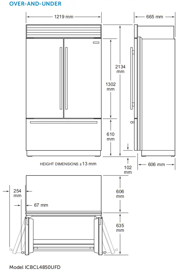 SUB ZERO Classic Series Stainless Steel Bottom Freezer - MODELS3