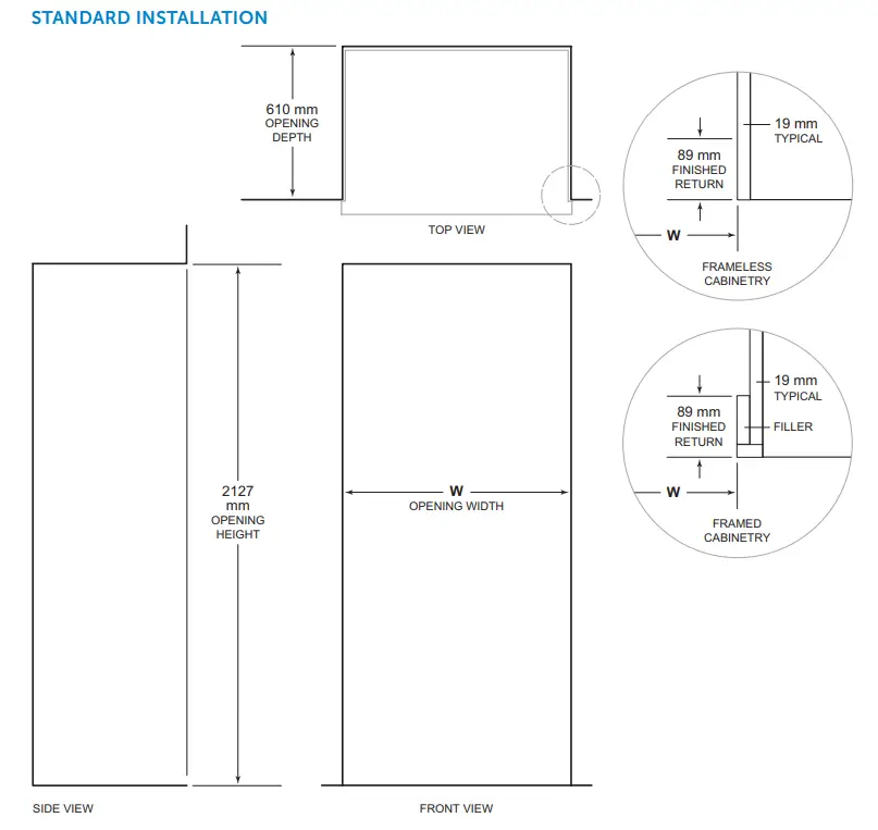 SUB ZERO Classic Series Stainless Steel Bottom Freezer - MODELS5