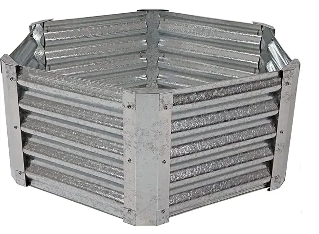 Luxen-Home-WHPL-1607-Hexagon-Galvanized-Steel-Raised-Garden-Bed-Planter-prodact-img