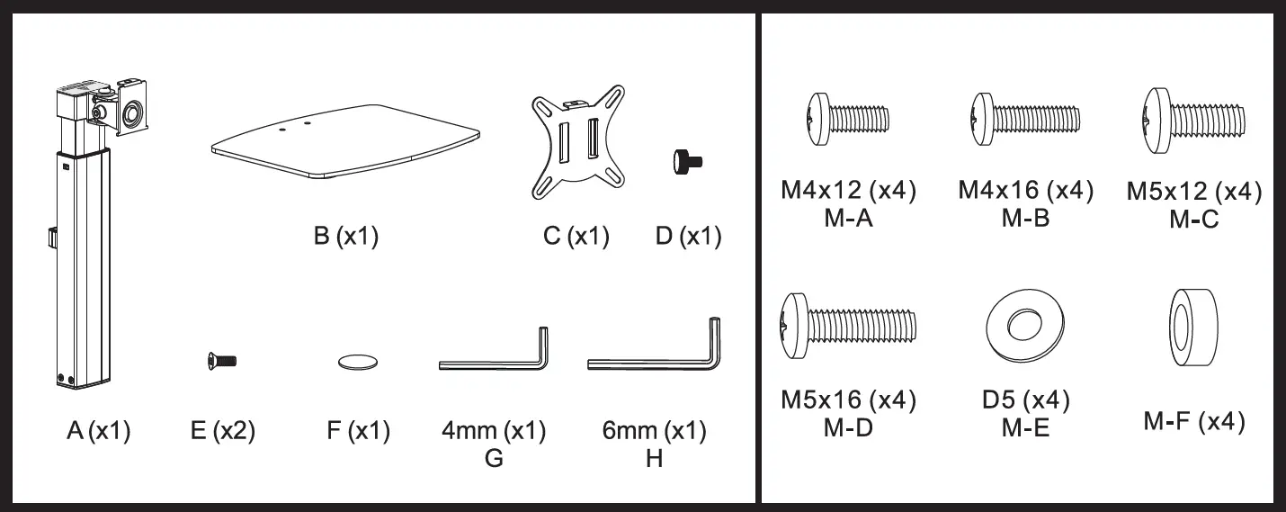 ACT AC8331 Gas Spring Monitor Desk Stand for One Monitor 01