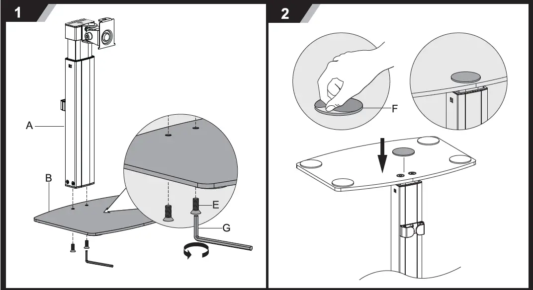 ACT AC8331 Gas Spring Monitor Desk Stand for One Monitor 02