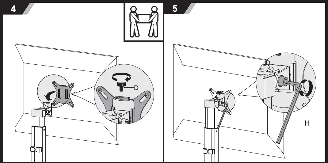 ACT AC8331 Gas Spring Monitor Desk Stand for One Monitor 04