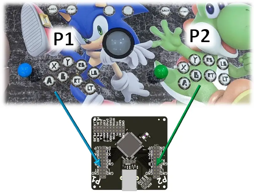 PACTO-TECH-2000H-2-Player-Control-Interface-for-Arcade-Cabinets-fig-2