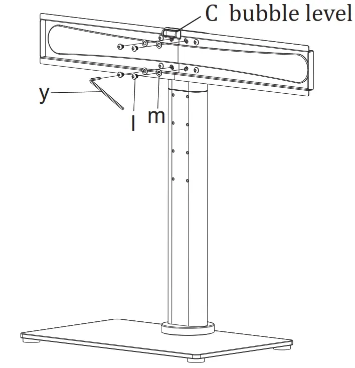 FORGING MOUNT HY4105 Universal Table Top TV Stand - Attach TV plate