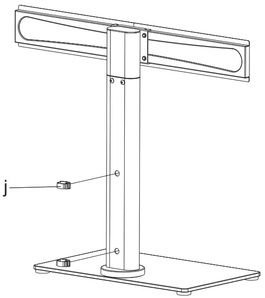 FORGING MOUNT HY4105 Universal Table Top TV Stand - Attach wire