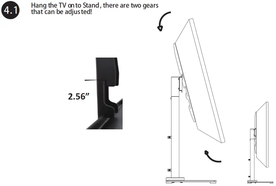 FORGING MOUNT HY4105 Universal Table Top TV Stand - Attaching