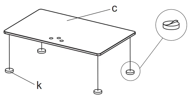FORGING MOUNT HY4105 Universal Table Top TV Stand -four corners