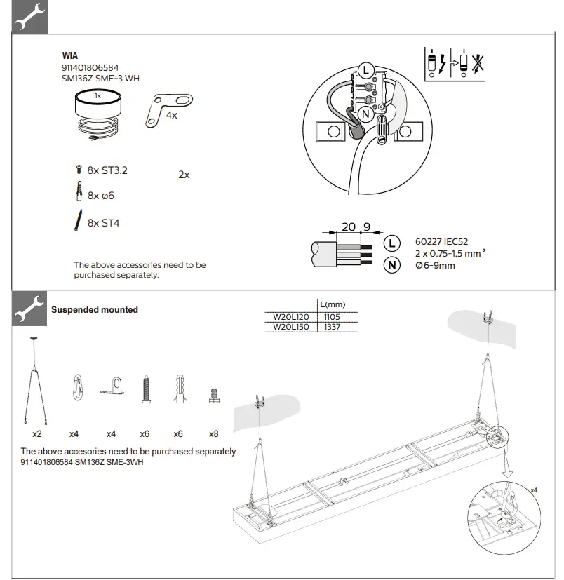 PHILIPS SM136V WIA EL CoreLine Surface Mounted LED Panel - fig 11