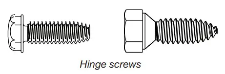Whirlpool W11320198A Single Door Refrigerator- Hinge screws