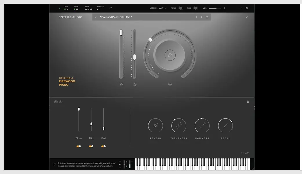 Spitfire Audio Firewood Piano User Manual