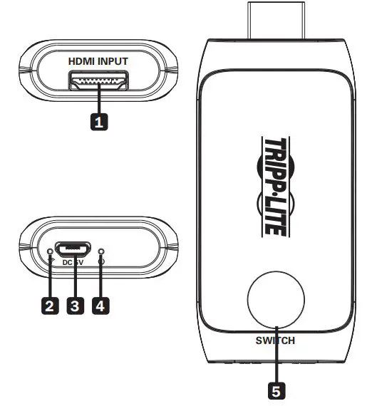 TRIPP-LITE B126-1D10-TXH Wireless HDMI Extender Switch Kit - Transmitter
