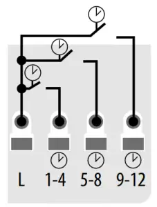 SALUS KL04NSB Wiring Centre Extension for 4 Zone UFH - OPTION3