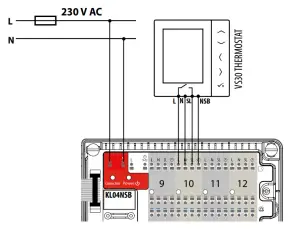 SALUS KL04NSB Wiring Centre Extension for 4 Zone UFH - connection