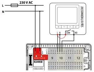 SALUS KL04NSB Wiring Centre Extension for 4 Zone UFH - connection2