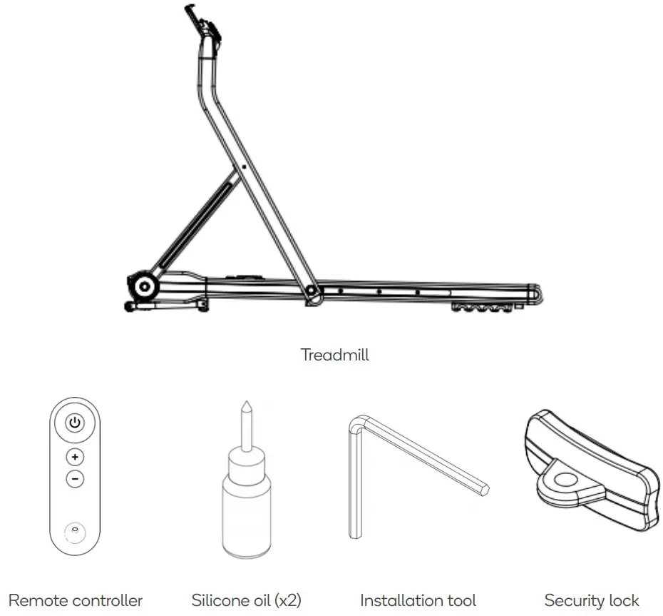 FORTIS T3 Ultra Slim Foldable 2-in-1 Walking and Running Smart Treadmill - COMPONENTS