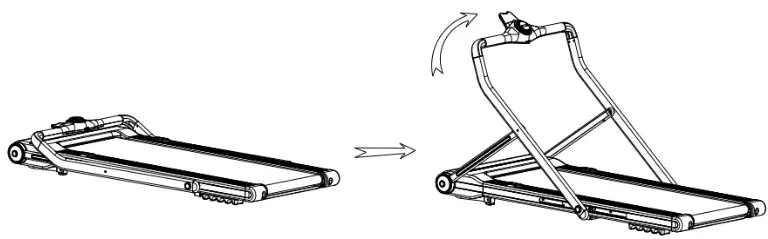 FORTIS T3 Ultra Slim Foldable 2-in-1 Walking and Running Smart Treadmill - hooks handrail