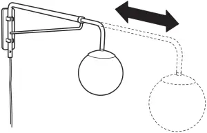 IKEA Sconce with Swivel Mechanism 7-B