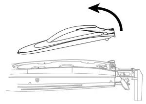 udi R C UDI017 24Ghz High Speed RC Boat with Light Kit - cabin cover